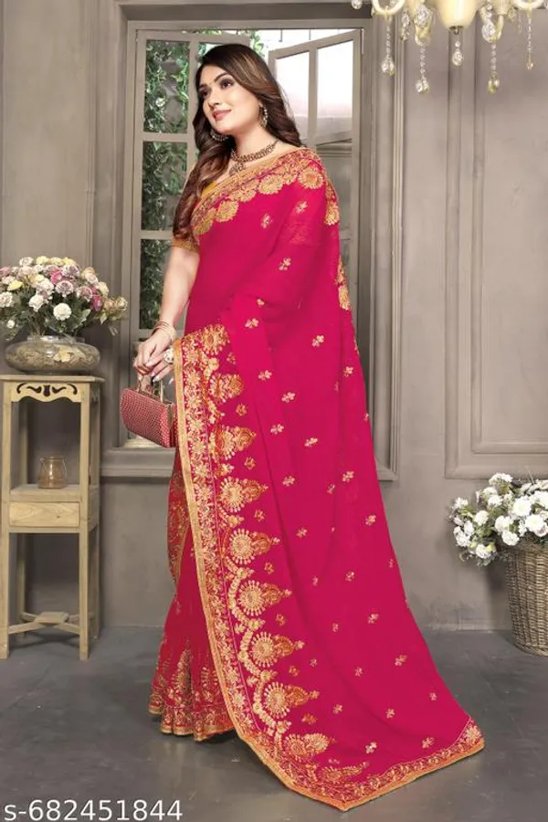 Pink_S_Embroidered_Fancy_Saree_For_Women
