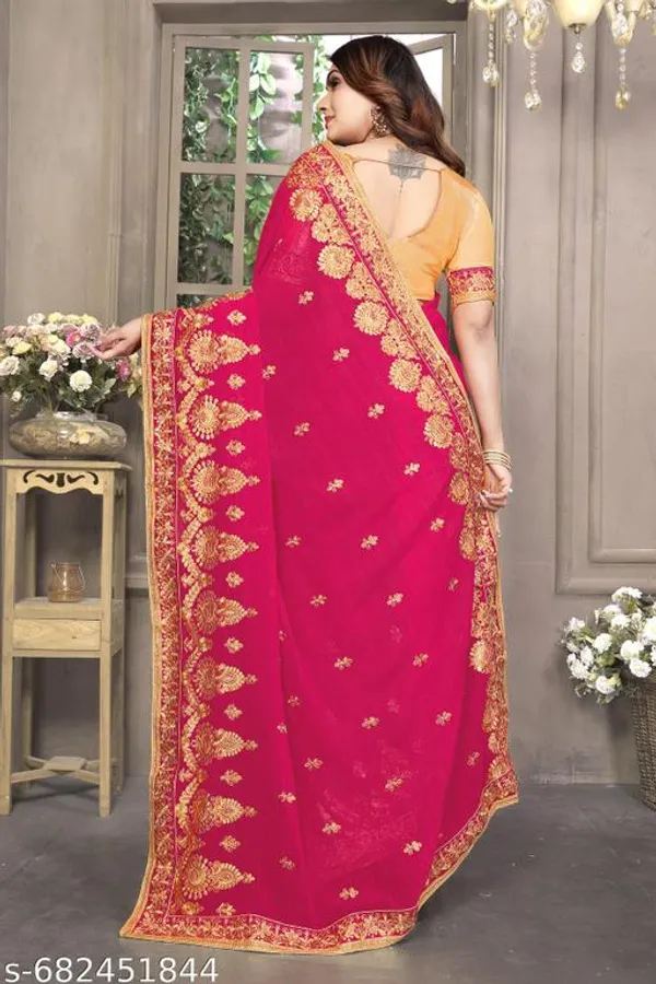Pink_S_Embroidered_Fancy_Saree_For_Women