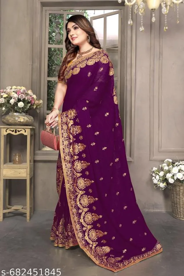Purple_S_Embroidered_Fancy_Saree_For_Women