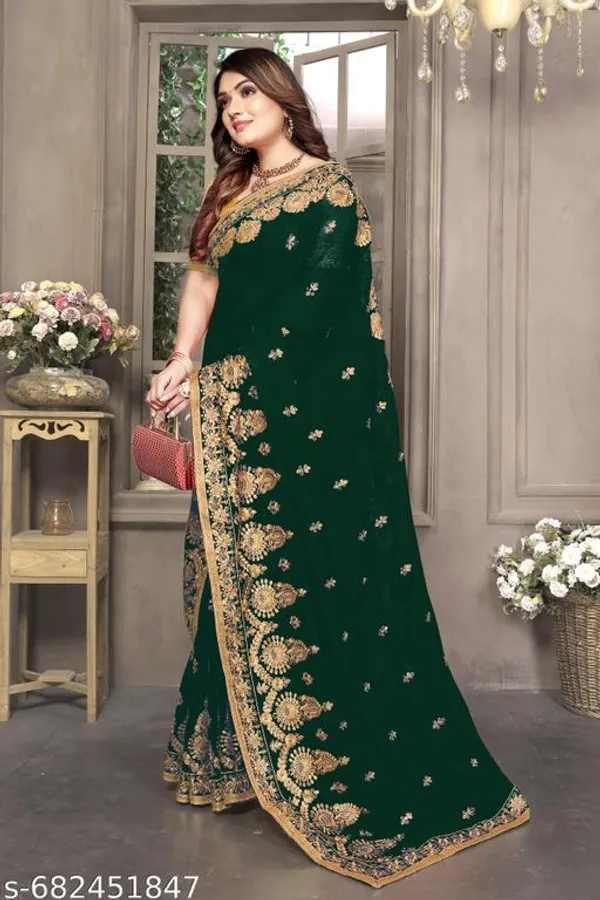 Green_S_Embroidered_Fancy_Saree_For_Women