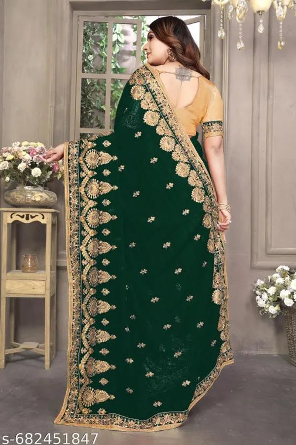 Green_S_Embroidered_Fancy_Saree_For_Women
