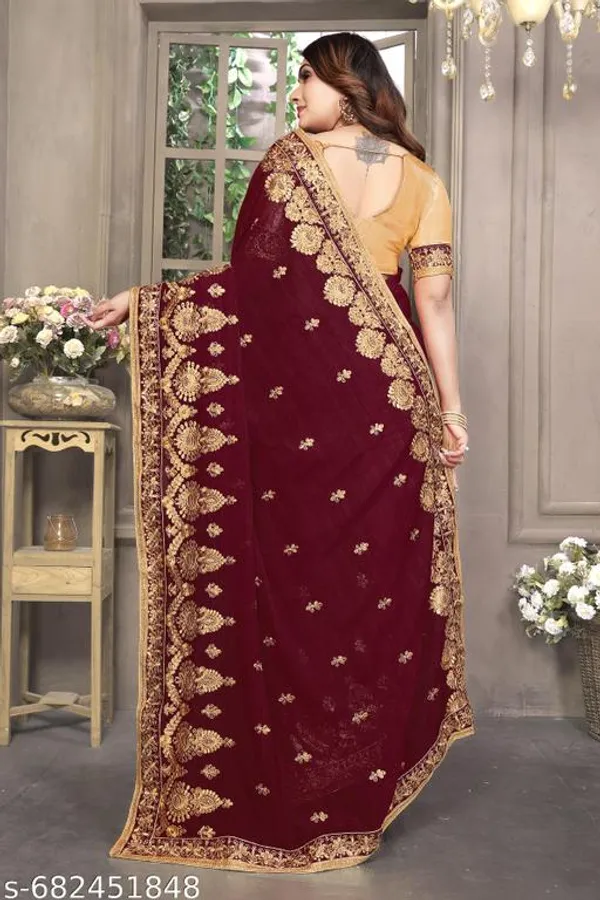 Maroon_S_Embroidered_Fancy_Saree_For_Women