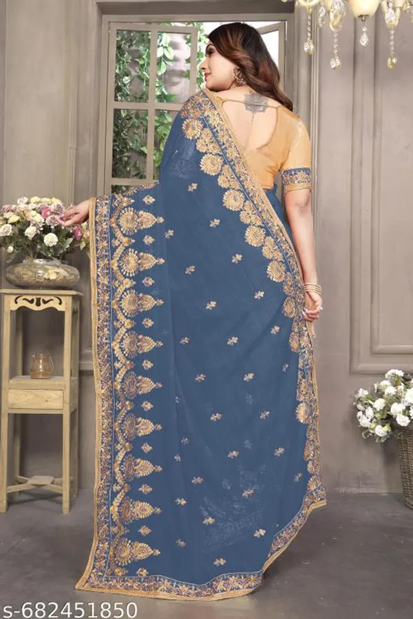 Grey_S_Embroidered_Fancy_Saree_For_Women