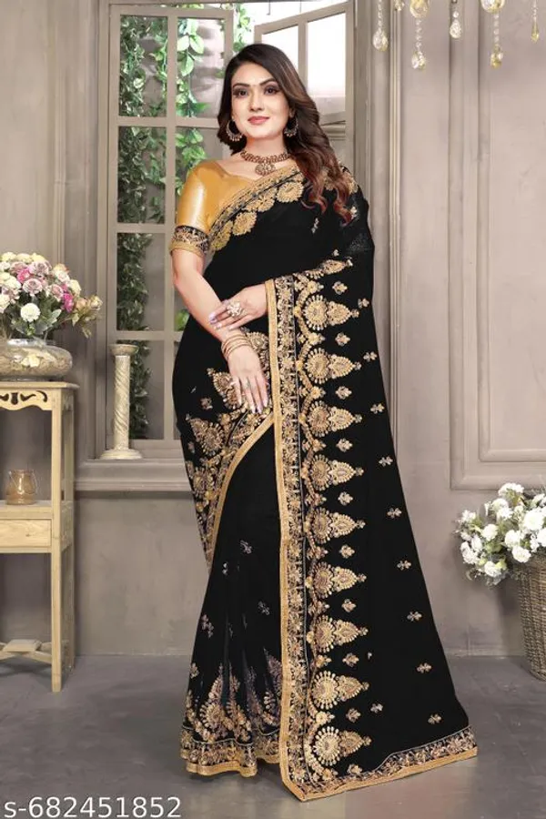 Black_S_Embroidered_Fancy_Saree_For_Women