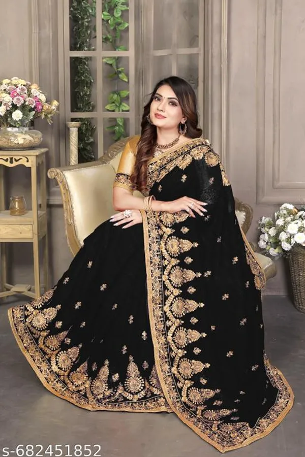 Black_S_Embroidered_Fancy_Saree_For_Women