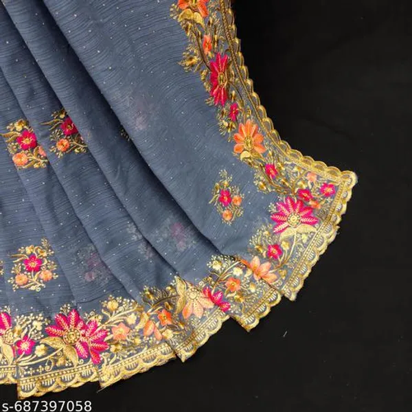 Grey_Embroidered_Bollywood_Saree_For_Women