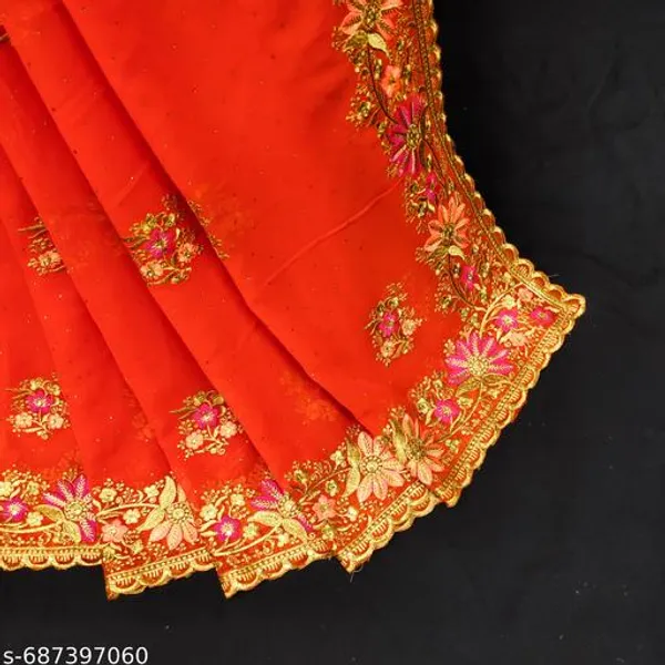 Orange_Embroidered_Bollywood_Saree_For_Women