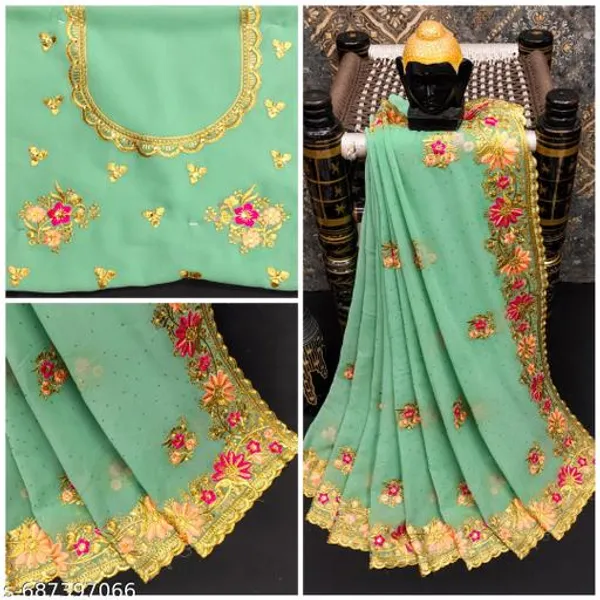 Light_Green_Embroidered_Bollywood_Saree_For_Women
