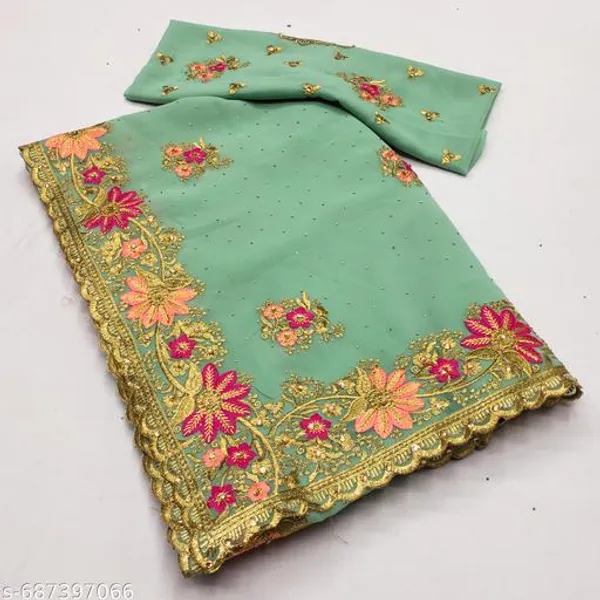 Light_Green_Embroidered_Bollywood_Saree_For_Women