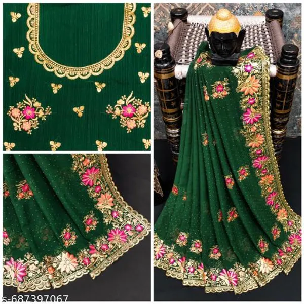Green_Embroidered_Bollywood_Saree_For_Women