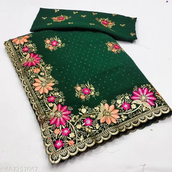 Green_Embroidered_Bollywood_Saree_For_Women