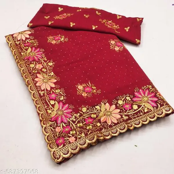 Red_Embroidered_Bollywood_Saree_For_Women