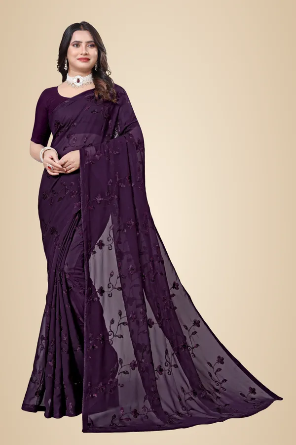 Wine_Elegant_Design_Padmavati_Georgette_Saree_For_Women