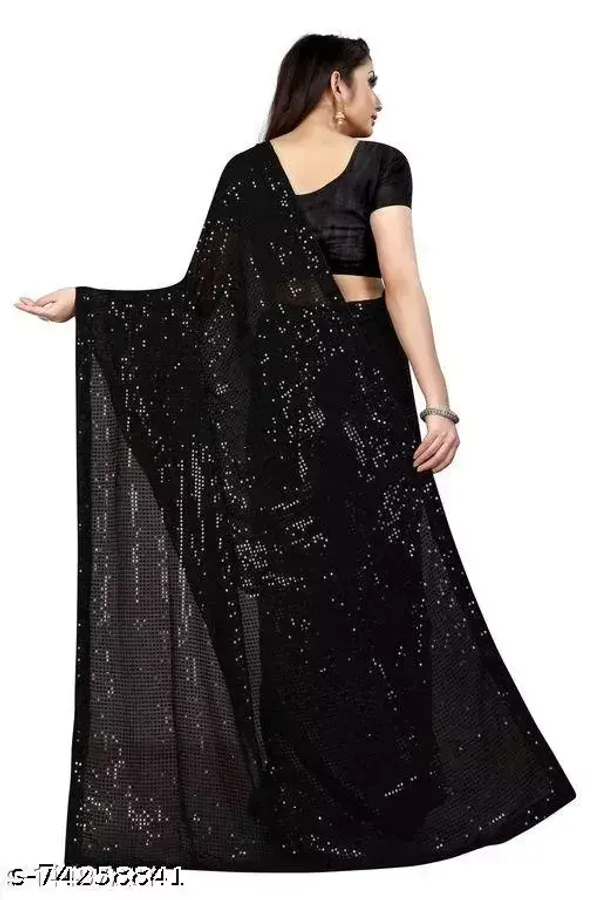 Black_Elegant_Design_Raja_Rani_Georgette_Saree_For_Women