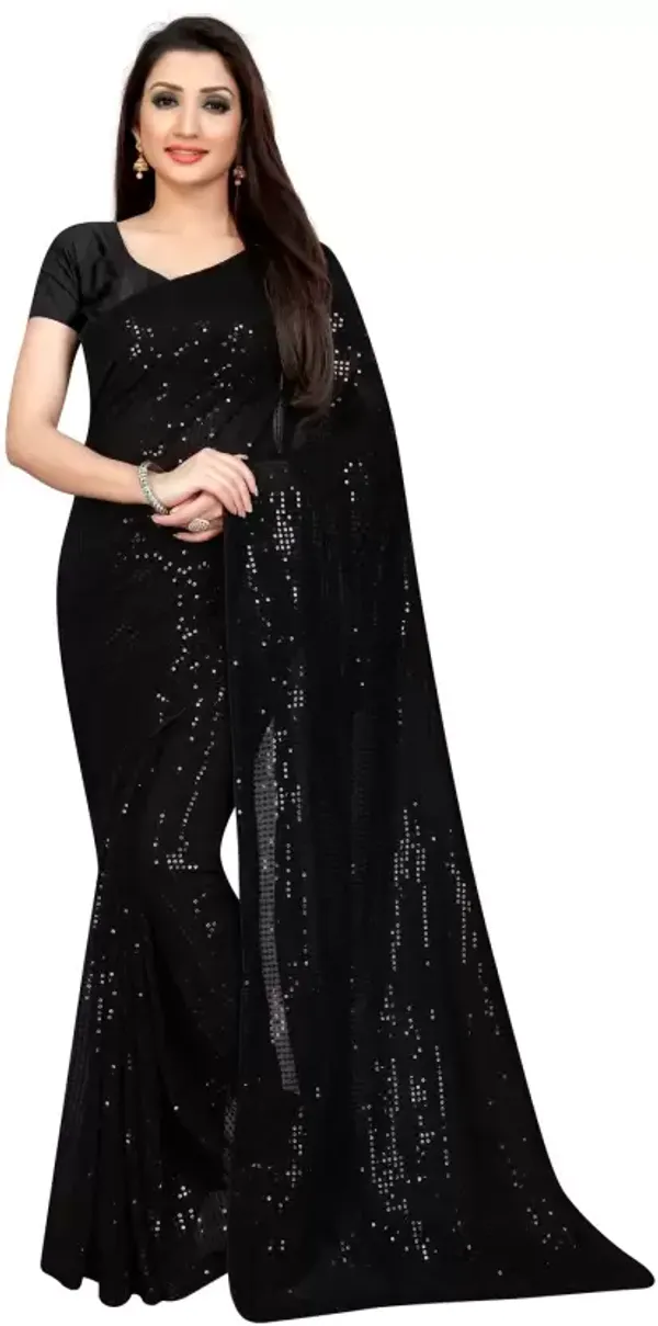 Black_Elegant_Design_Raja_Rani_Georgette_Saree_For_Women
