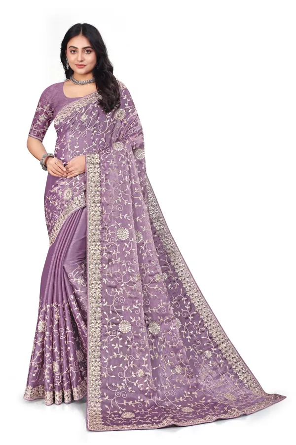 Lavender_Elegant_Design_Kasturi_Georgette_Saree_For_Women