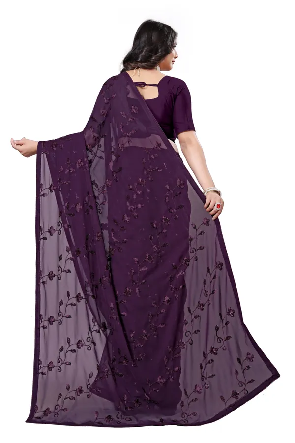 Wine_Elegant_Design_Padmavati_Georgette_Saree_For_Women
