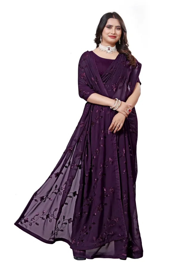 Wine_Elegant_Design_Padmavati_Georgette_Saree_For_Women