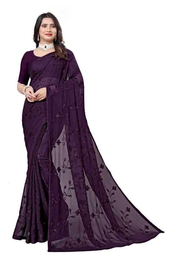 Wine_Elegant_Design_Padmavati_Georgette_Saree_For_Women