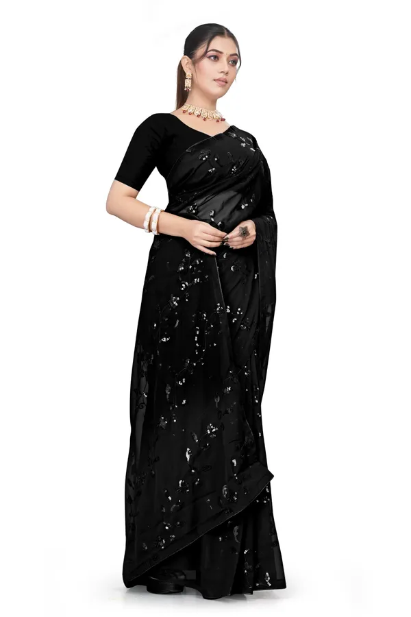 Black_Elegant_Design_Padmavati_Georgette_Saree_For_Women