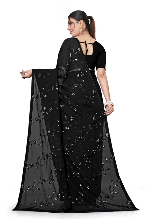 Black_Elegant_Design_Padmavati_Georgette_Saree_For_Women