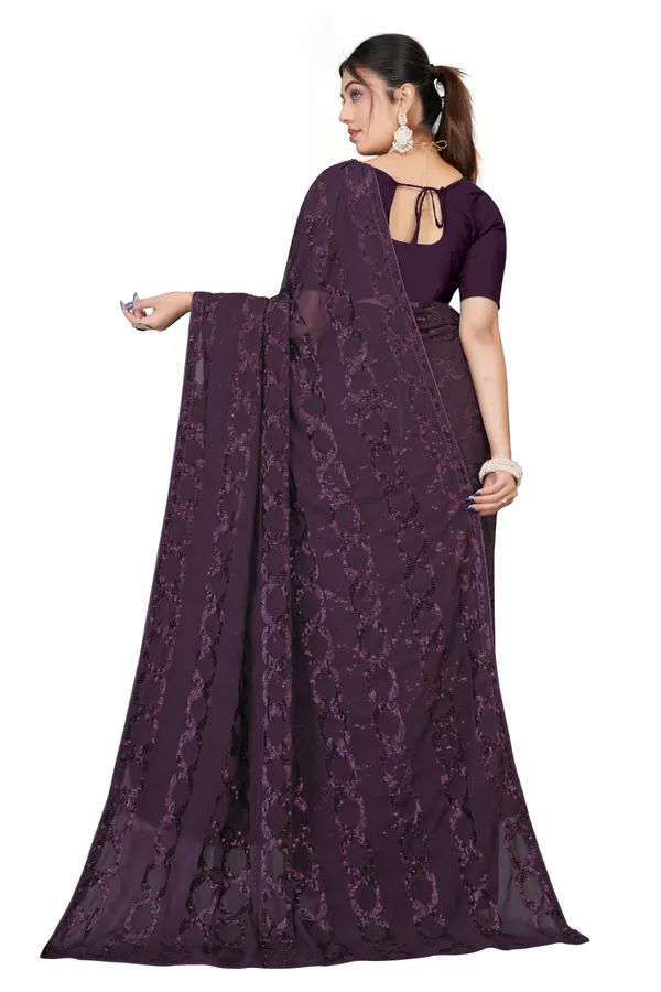 Wine_Elegant_Design_Georgette_Saree_For_Women