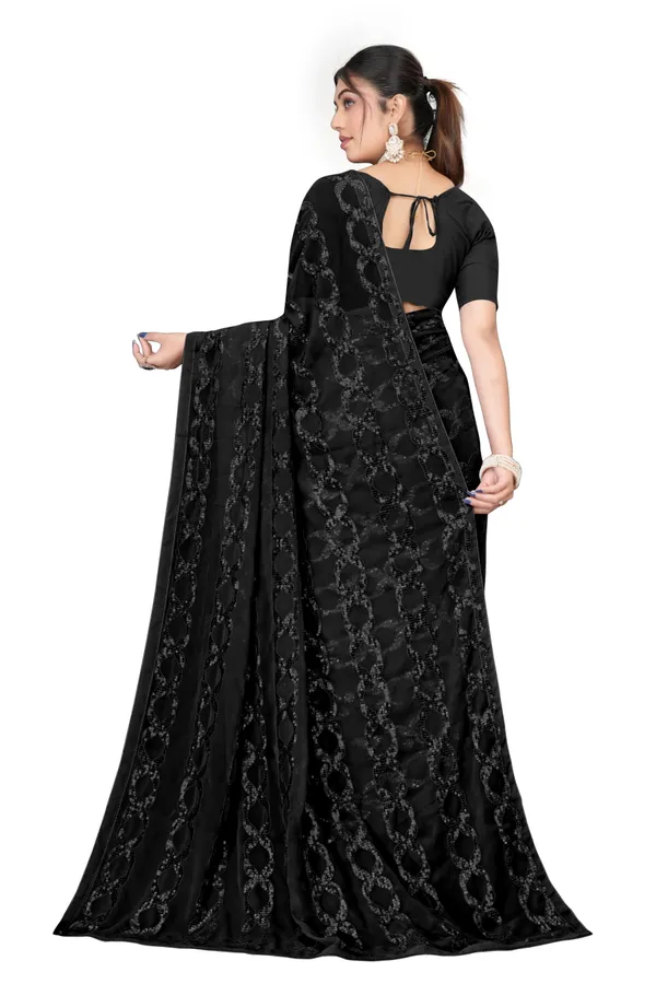 Black_Elegant_Design_Georgette_Saree_For_Women