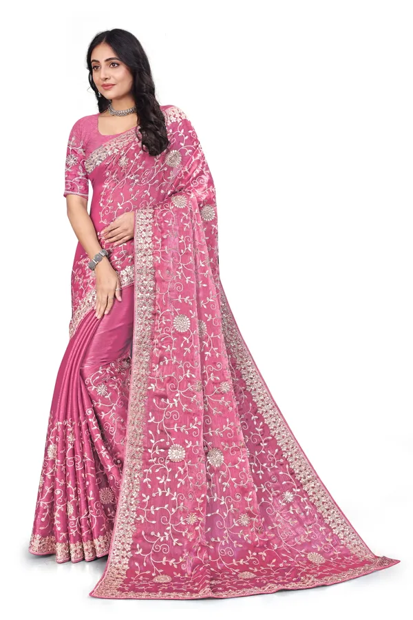 Pink_Elegant_Design_Kasturi_Georgette_Saree_For_Women