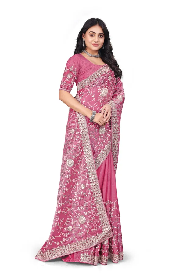 Pink_Elegant_Design_Kasturi_Georgette_Saree_For_Women