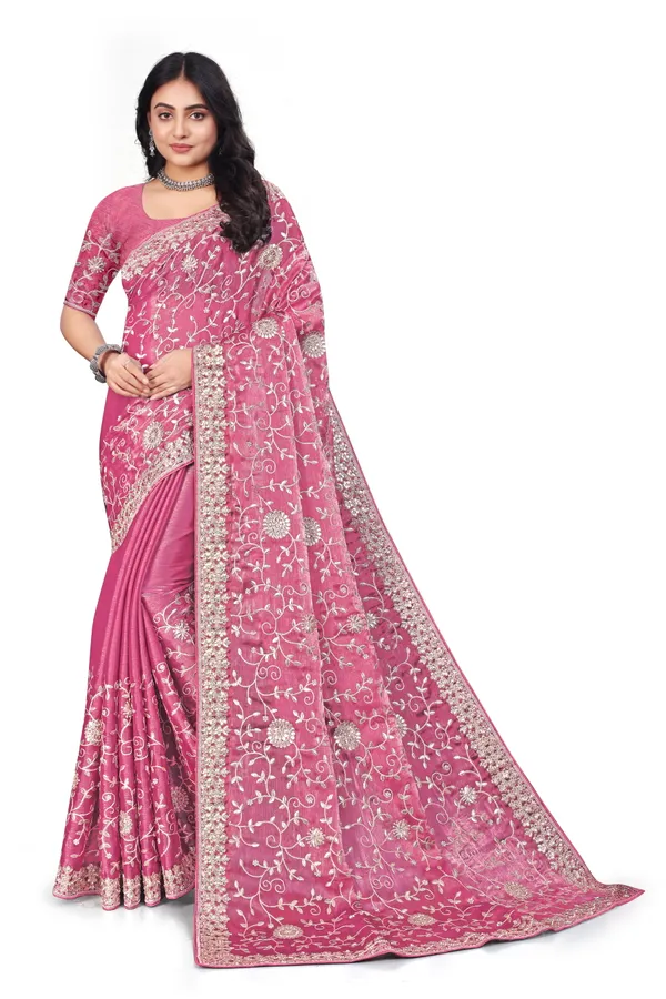 Pink_Elegant_Design_Kasturi_Georgette_Saree_For_Women