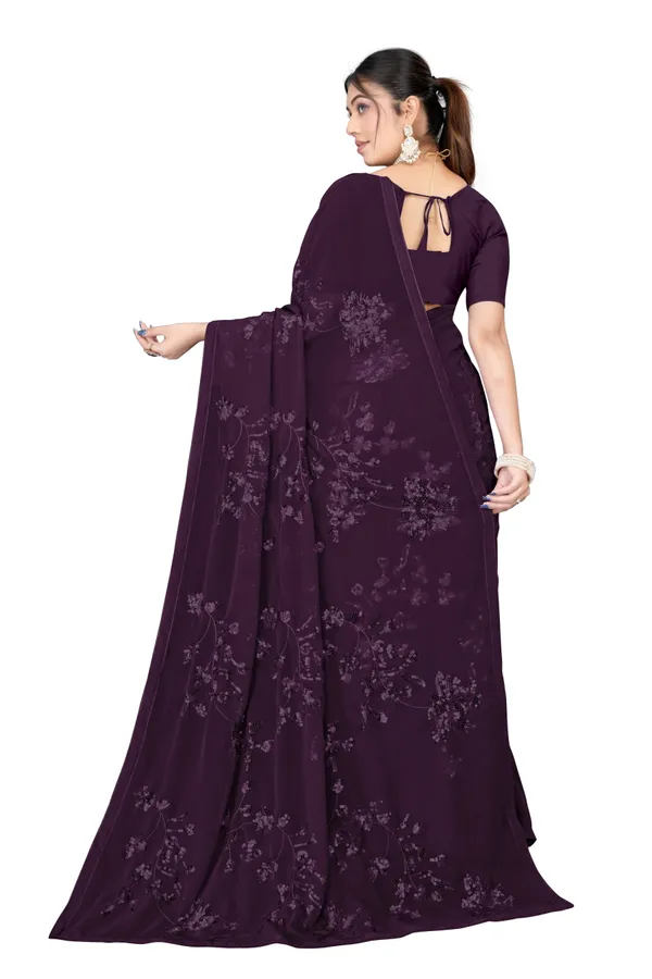 Wine_Elegant_Design_Rustam_Georgette_Saree_For_Women