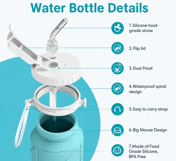 FlexSip_600ml_Foldable_Silicone_Water_Bottle