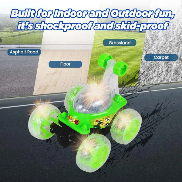 TurboFlip_360°_Rechargeable_Stunt_Car™_Flip•Spins•Action•Big_Size