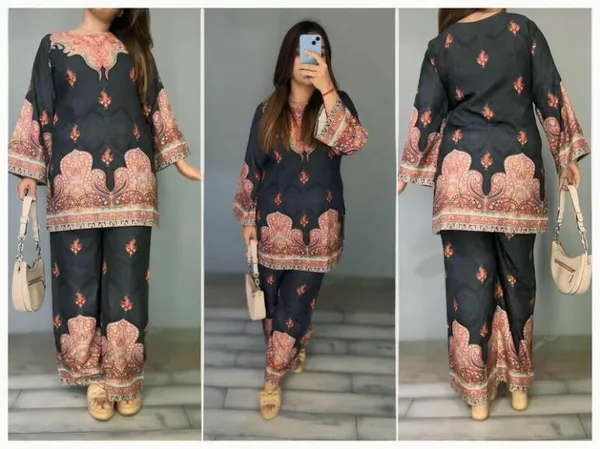 Black_And_Pink_Premium_Imported_Rayon_Co-Ord_Set_For_Women