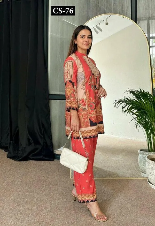 Coral_And_Beige_Premium_Japanese_Crepe_Co-Ord_Set_For_Women