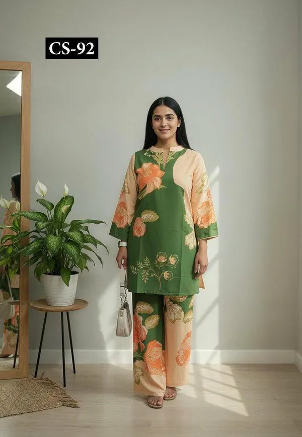 Green_And_Beige_Premium_Japanese_Crepe_Co-Ord_Set_For_Women