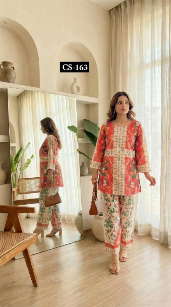 Coral_And_Beige_Premium_Imported_Rayon_Co-Ord_Set_For_Women