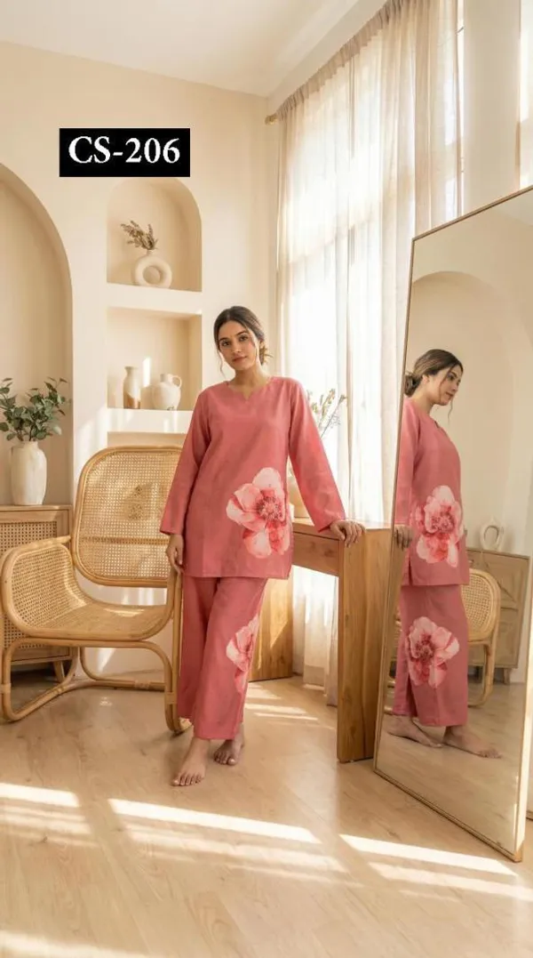 Pink_Premium_Imported_Rayon_Co-Ord_Set_For_Women