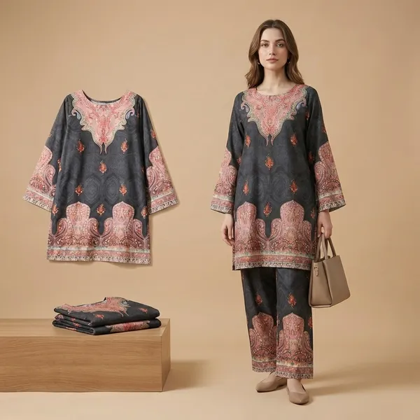 Black_And_Pink_Premium_Imported_Rayon_Co-Ord_Set_For_Women