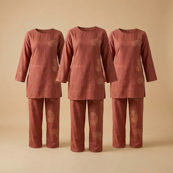 Dusty_Rose_Premium_Imported_Rayon_Co-Ord_Set_For_Women