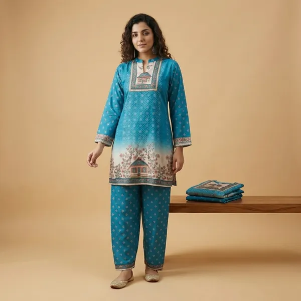 Blue_Premium_Japanese_Crepe_Co-Ord_Set_For_Women