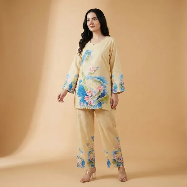 Beige_Floral_Premium_Rayon_Co-Ord_Set_For_Women