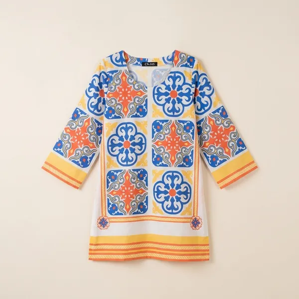 Blue_And_Orange_Premium_Imported_Rayon_Co-Ord_Set_For_Women