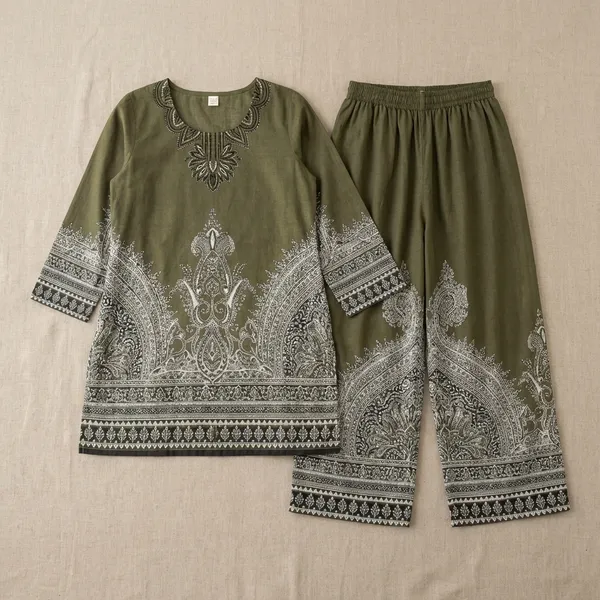 Olive_Green_Premium_Imported_Rayon_Co-Ord_Set_For_Women