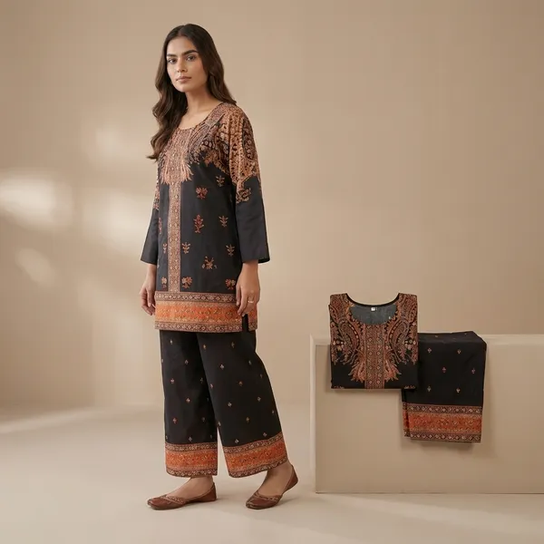 Black_And_Rust_Premium_Imported_Rayon_Co-Ord_Set_For_Women