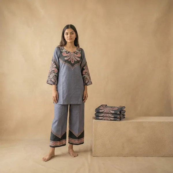 Grey_Premium_Imported_Rayon_Co-Ord_Set_For_Women