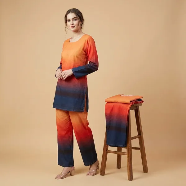 Orange_To_Navy_Blue_Premium_Imported_Rayon_Co-Ord_Set_For_Women