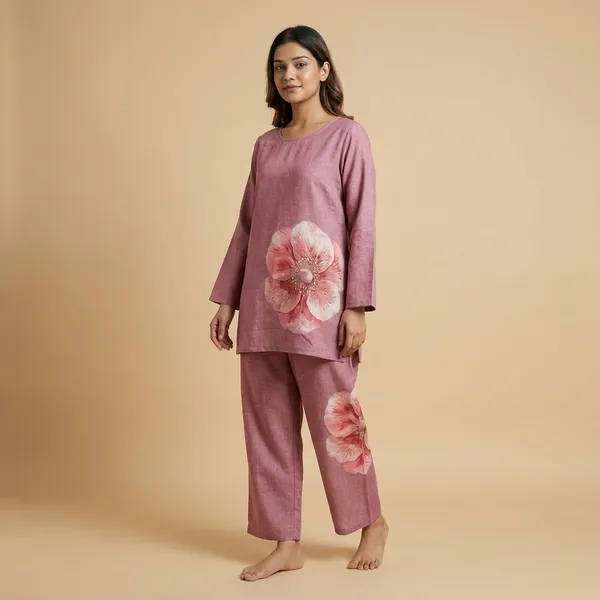 Pink_Premium_Imported_Rayon_Co-Ord_Set_For_Women