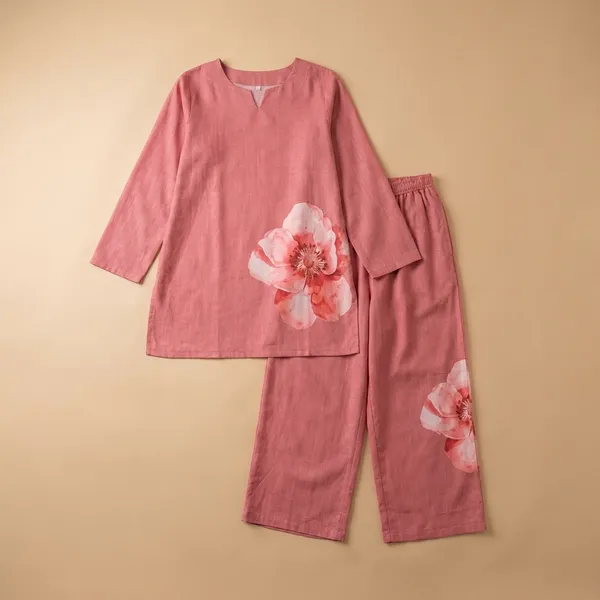 Pink_Premium_Imported_Rayon_Co-Ord_Set_For_Women