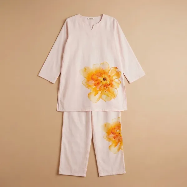 Peach_Premium_Imported_Rayon_Co-Ord_Set_For_Women